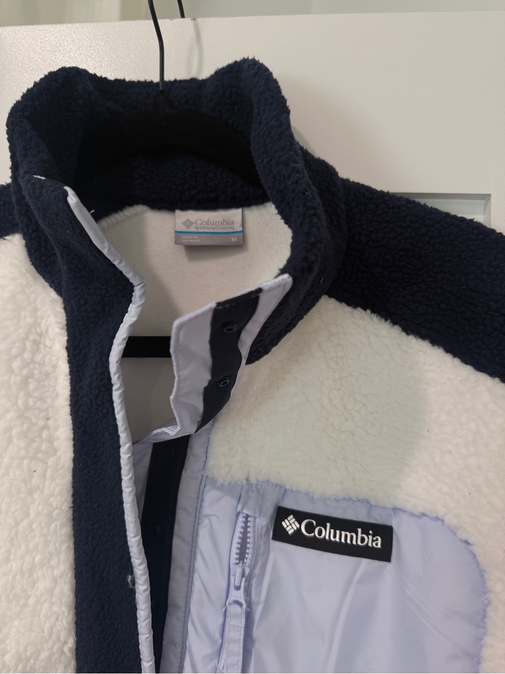 Columbia Navy and White Colorblock Sherpa Jacket - Picture 3 of 3